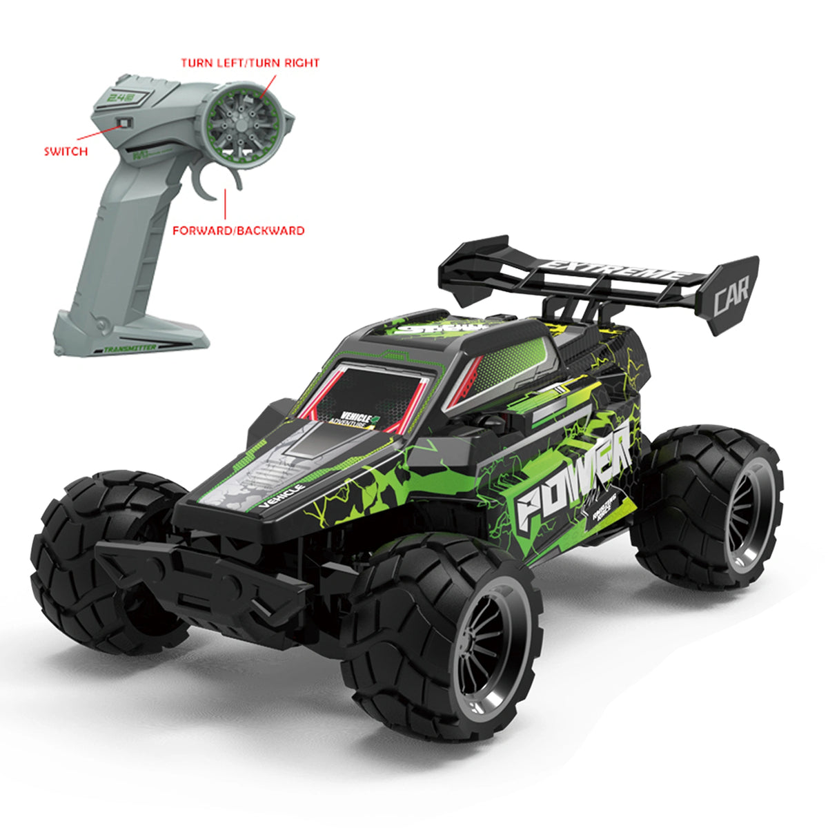 1: 18Pvc Racing Remote Control Vehicle 6Y+ Green Image