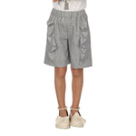 Light Grey Solid Classic Shorts For Girls Image