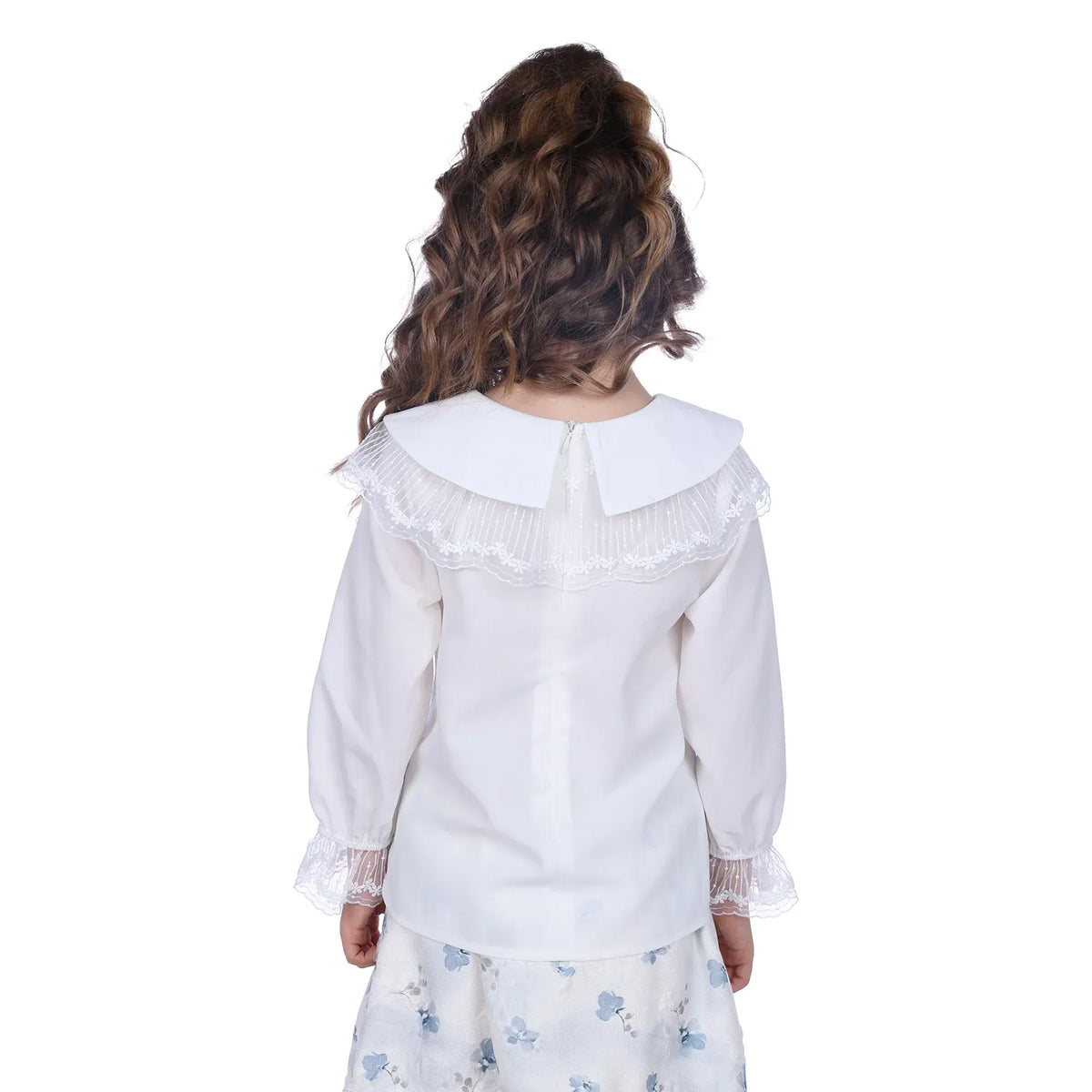 Laced Classic Blouse For Girls Image