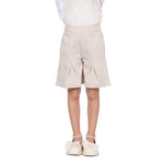 Beige Plain Classic Shorts For Girls Image