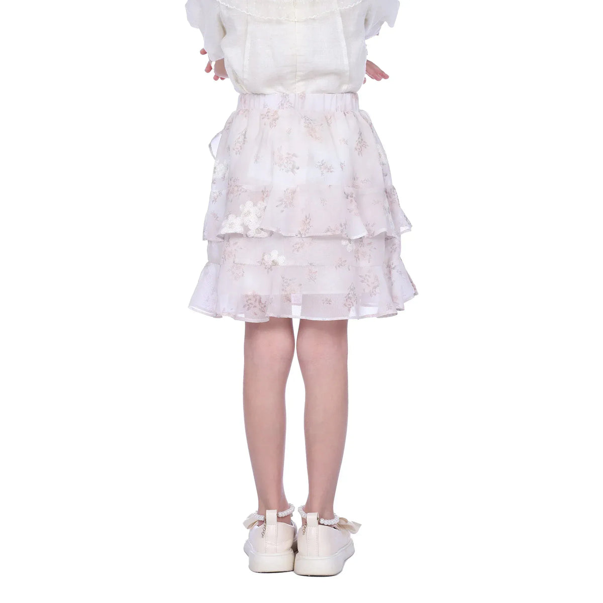 Floral Classic Skirt For Girls Image