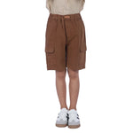 Brown Plain Classic Shorts For Boys Image