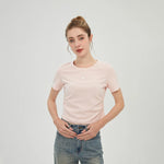 Pink Badge T.Shirt for Women Image