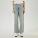 Light Jeans Blue Washed Jeans Pants for Women Image