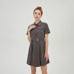 Dark Grey Plain Dress for Women Image