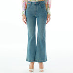 Jeans Blue Washed Jeans Pants for Women Image