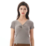 Grey Khaki Plain Sweater for Women Image