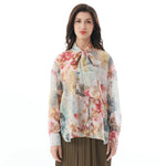 Beige Floral Shirt for Women Image