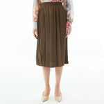 Coffee Plain Skirt for Women Image