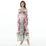 Maroon Floral Dress for Women Image