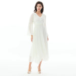 White Plain Dress for Women Image