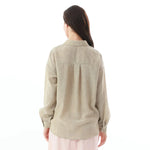 Solid Linen Shirt for Women Image