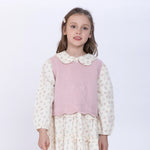 Embroidery Waistcoat for Girls Pink Image