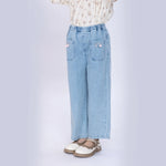 Washed Jeans Pants for Girls Image