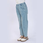 Washed Jeans Pants for Girls Image