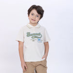 Printed Polo Shirt for Boys Beige Image