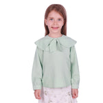 Plain Classic Blouse for Girls Light Green Image