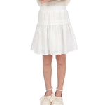 Floral Classic Skirt for Girls Off White Image