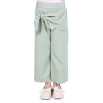 Plain Classic Pants for Girls Light Green Image