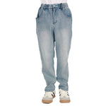 Washed Jeans Classic Pants for Boys Light Jeans Blue Image