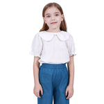 White Basic Blouse For Girls Image