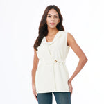 Beige Fashion Waistcoat for Women Image