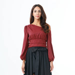 Fashion Blouse for Women Maroon Image