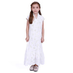 Floral Galabia for Girls Off White Image