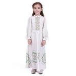 Floral Galabia for Girls Beige Image