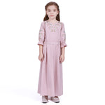 Floral Galabia for Girls Light Pink Image