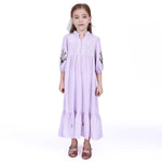 Purple Floral Galabia for Girls Image