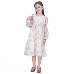 Beige Floral Galabia for Girls Image