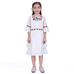 Floral Galabia for Girls Off White Image