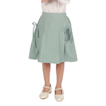 Plain Formal Skirt for Girls Lake Green Image