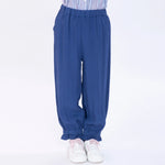 Plain Pants for Girls Navy Image