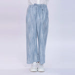 Striped Pants for Girls Grey Blue Image