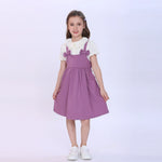 Purple Plain Dress for Girls Image