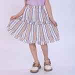 Striped Skirt for Girls Purple Image