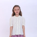Beige Plain Shirt for Girls Image