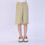 Plain Shorts for Girls Bean Green Image