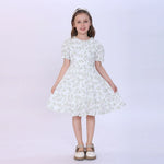 White Floral Dress for Girls Image