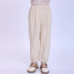 Plain Pants for Girls Beige Image