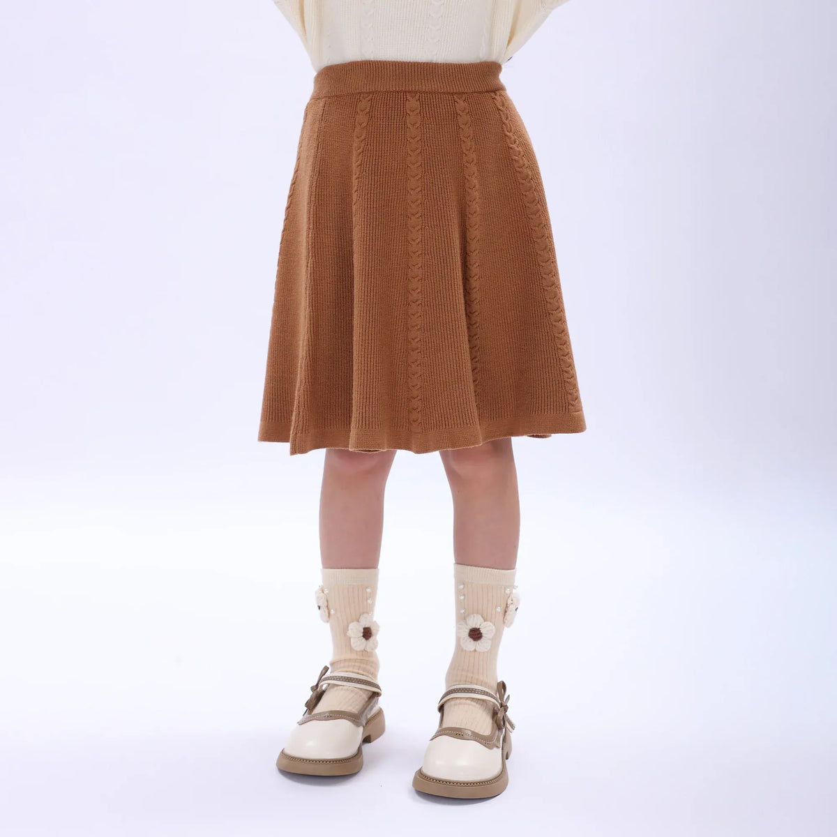 Casual Jacquard Skirt for Girls Image