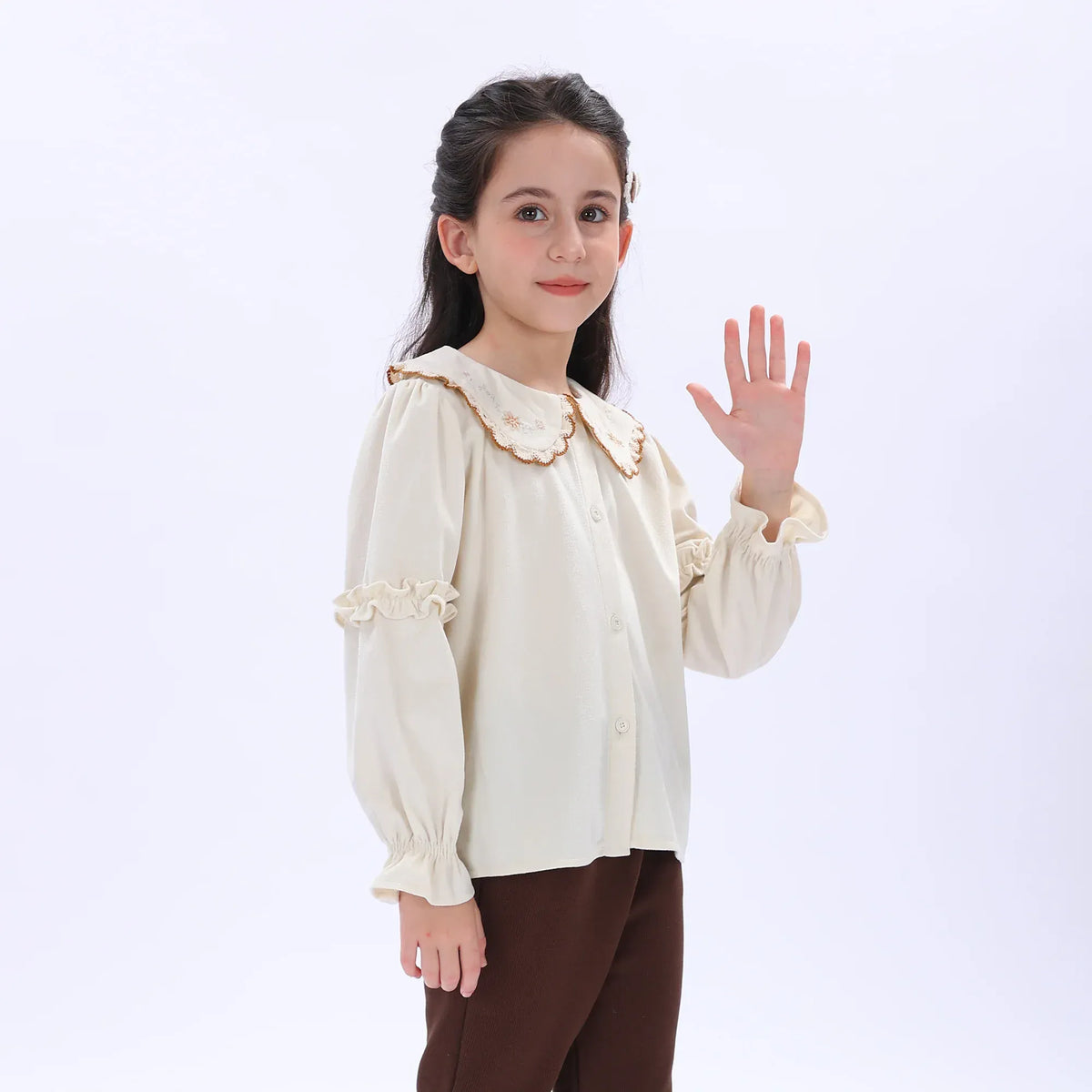 Casual Floral Shirt for Girls Image