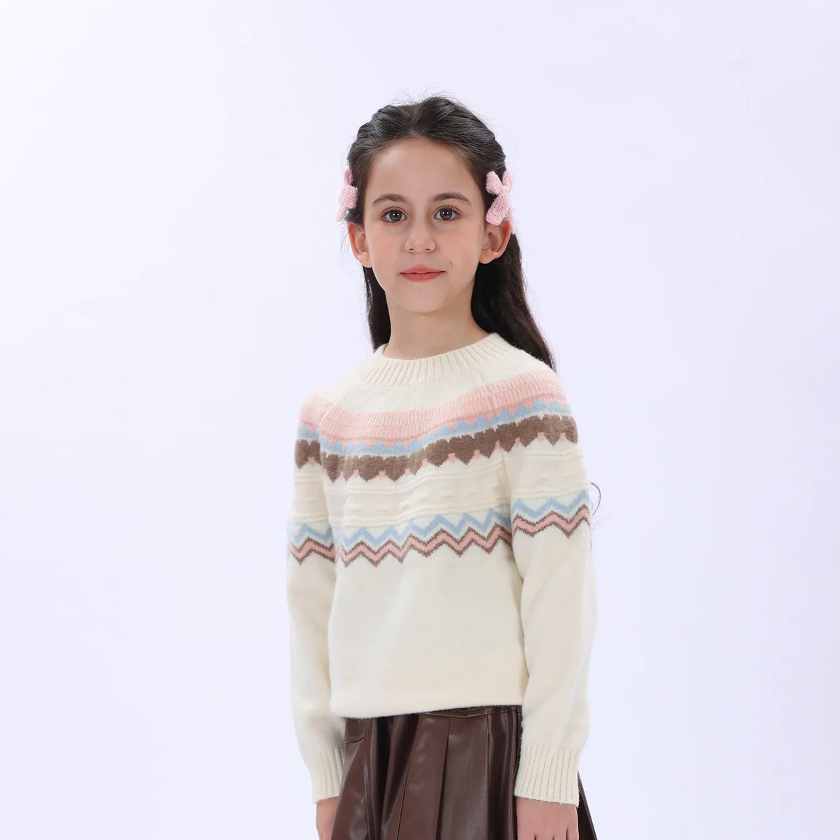Casual Embroidery Sweater for Girls Image