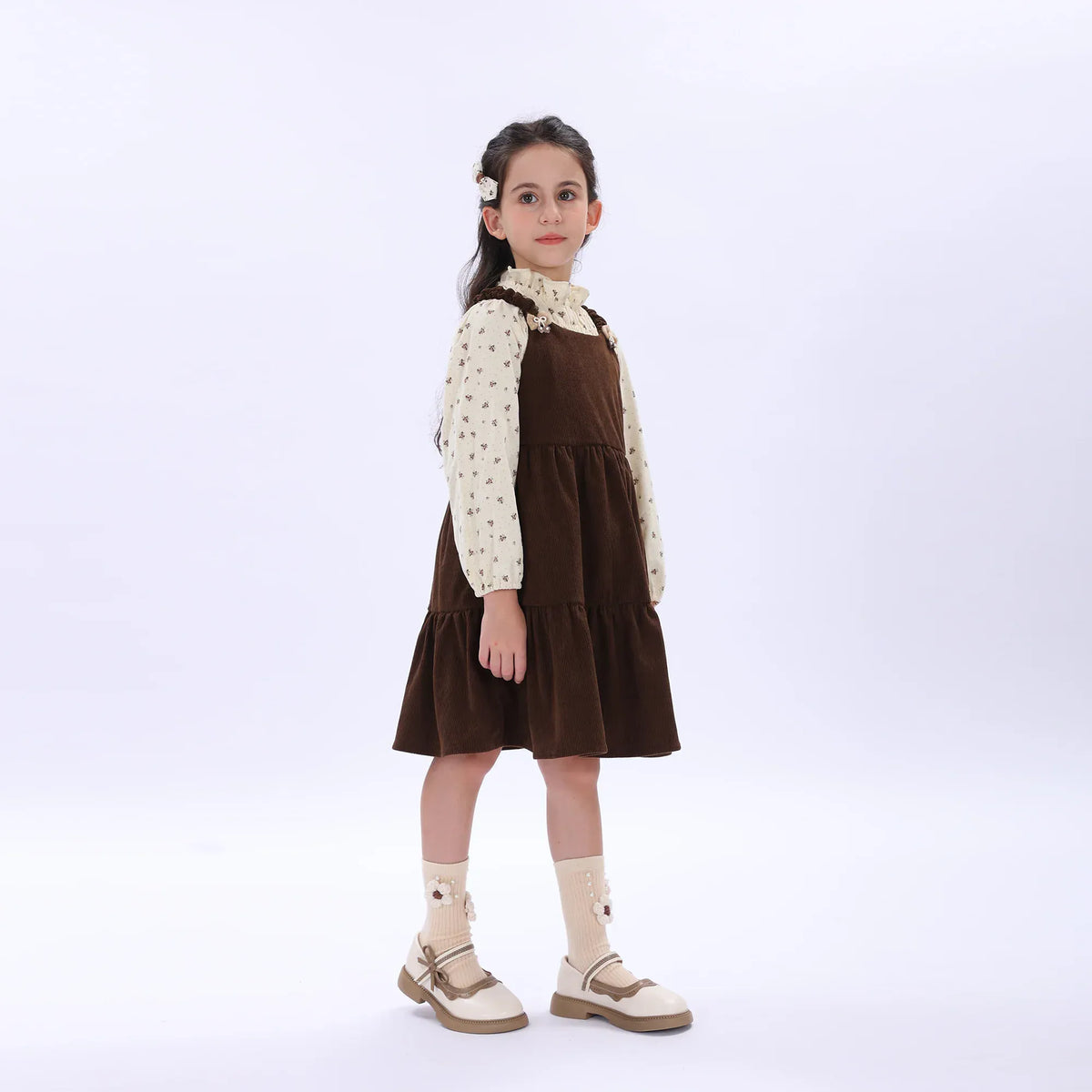 Casual Plain Dress for Girls Image