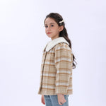 Casual Checked Jacket for Girls Image