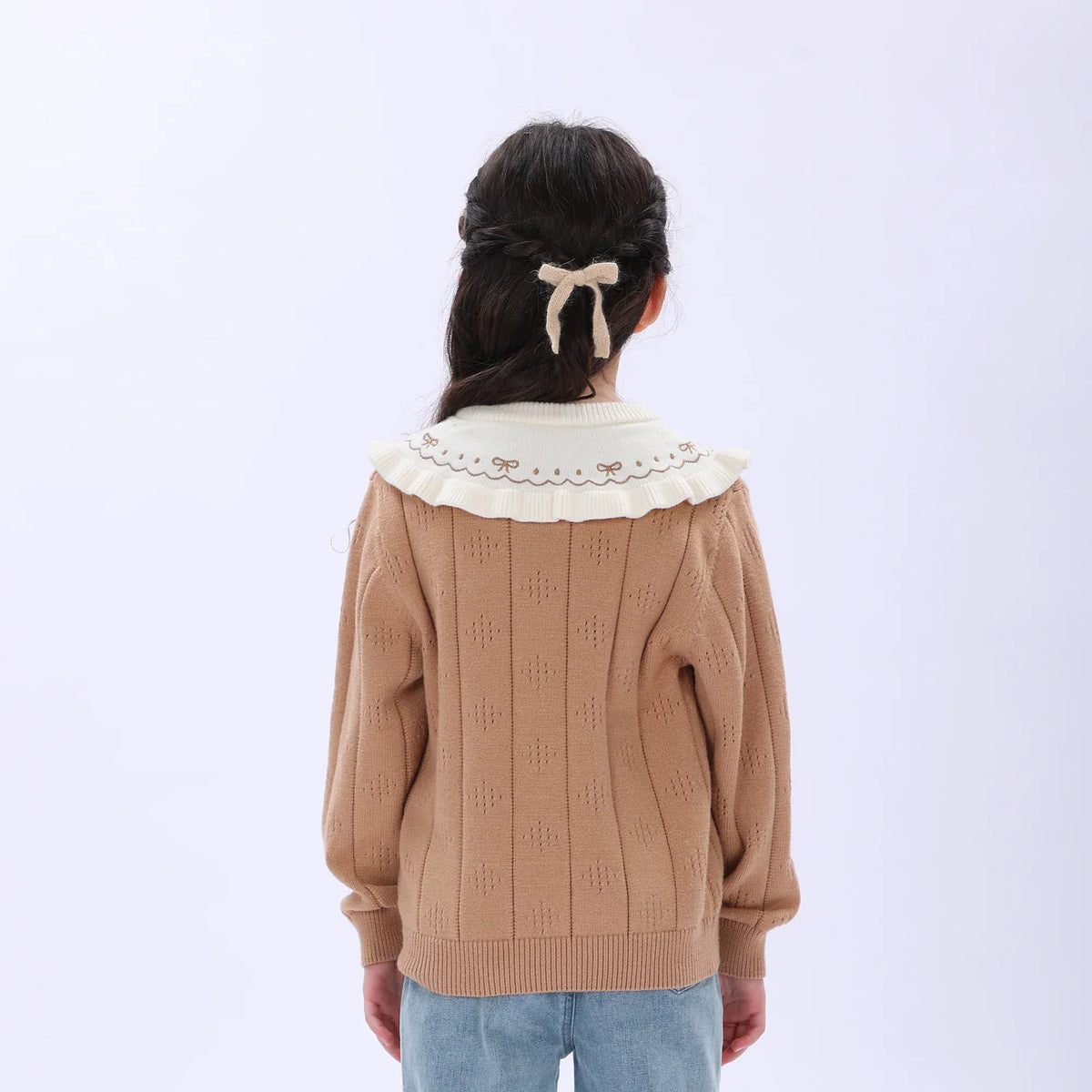 Casual Jacquard Sweater for Girls Image