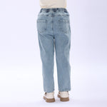 Casual Washed Jeans Pants for Girls Image