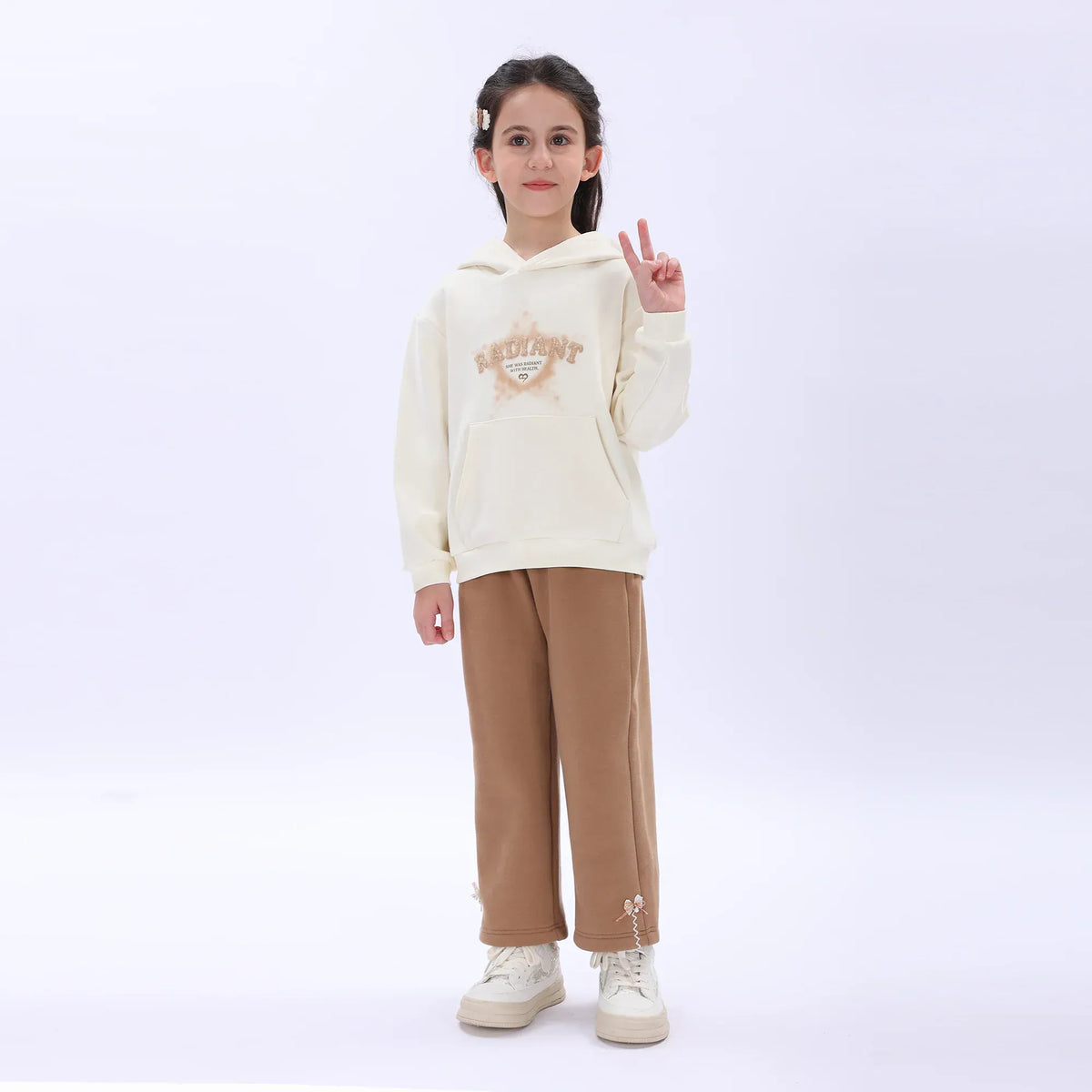Casual Embroidery Hoodie for Girls Image